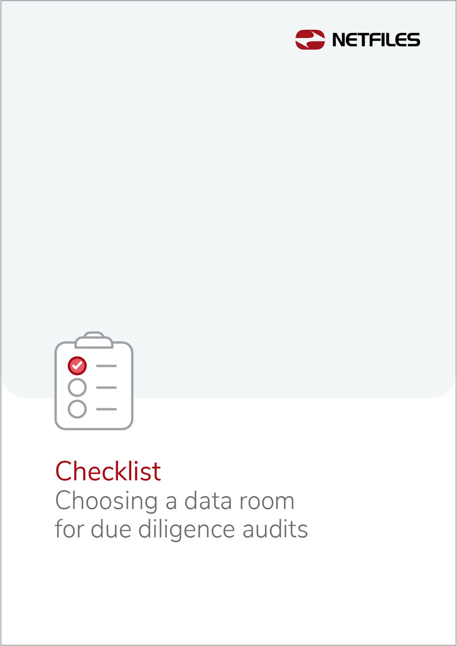 Cover: Checklist for choosing a data room for due diligence